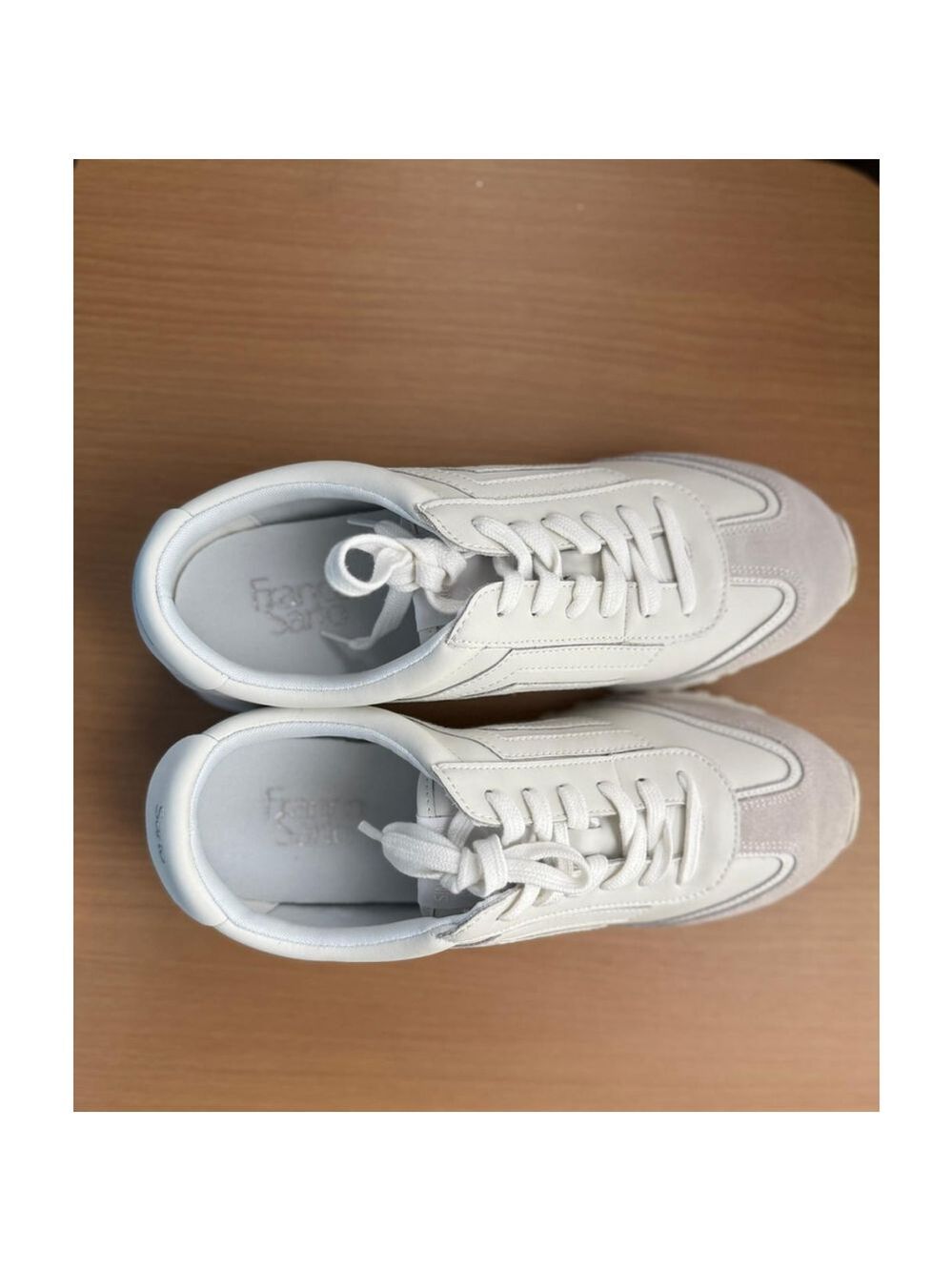 Franco Sarto Womens Matera Suede Leather Casual Sneakers SZ 9.5 M WHITE - Picture 9 of 12